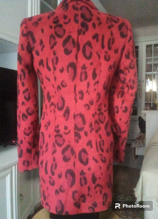 Женское пальто модное леорард стильное красного цвета2 фото