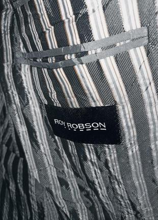 Roy robson піджак приталена модель чорний5 фото