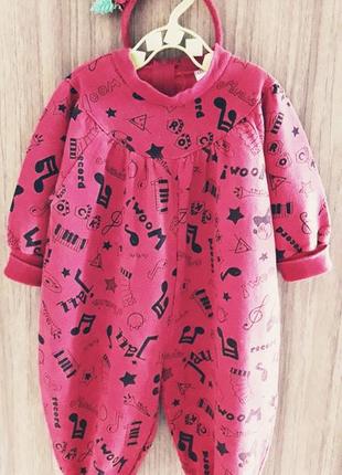 Ошатний/утеплений на байку злитий ромпер/комбез/чоловічок з натами baby kappahl.