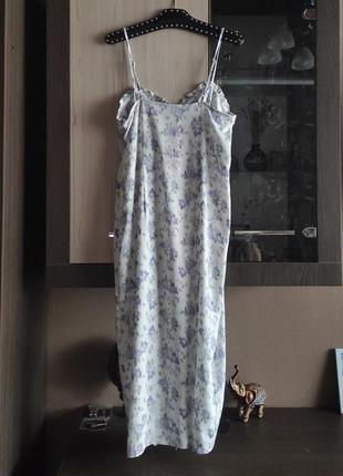 Primark новое платье с разрезом из смеси льна xl8 фото