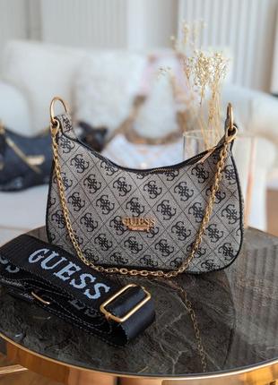 Сумка жіноча guess багет сіра гес