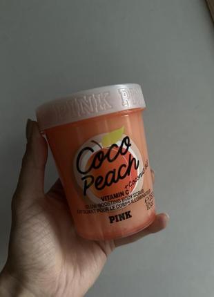 Скраб для тела victoria’s secret pink coco peach