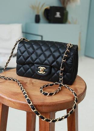 Сумка жіноча chanel клатч шанель чорний