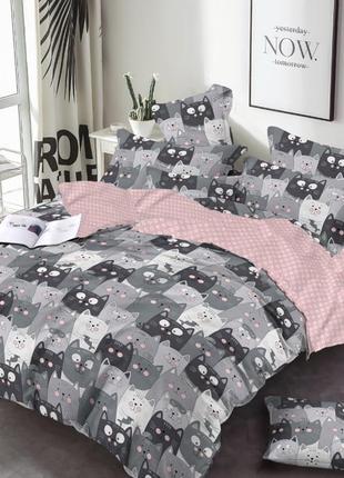 Постільна білизна веселі котики бязь люкс