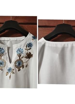 Вышиванка хлопок индия блуза вышиванка коттон5 фото
