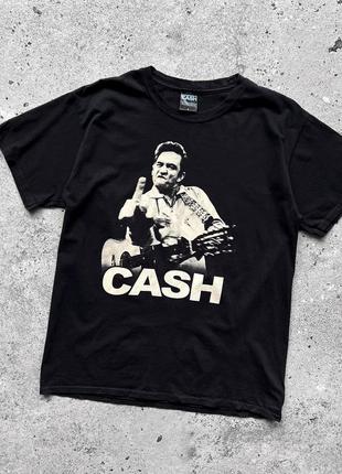 Johnny cash men’s big print black t-shirt футболка