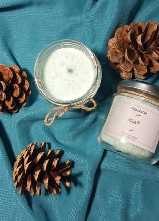 Ароматизована свічка "кедр" з пальмового воску