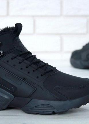 Зимние мужские кроссовки nike huarache x acronym winter black (мех) 40-41-42-43-44-452 фото