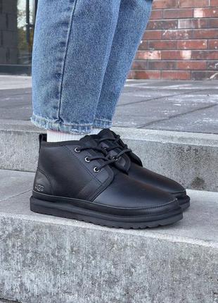 Мужские угги ugg neumel black leather