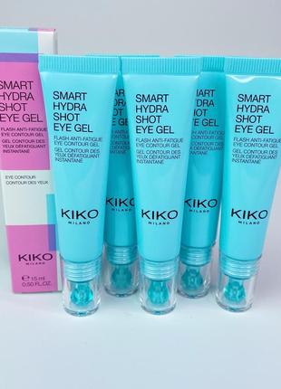 Крем-гель для зони навколо очей kiko milano smart hydra shot eye gel. крем під очі кіко мілано. крем навколо очей