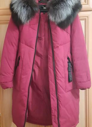 Зимова куртка з натуральним хутром, розмір 42-442 фото