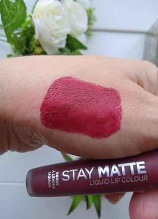 Жидкая матовая помада rimmel stay matte тон 810 #розвантажую3 фото