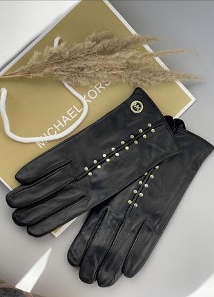 Шкіряні оригінальні перчатки michael kors оригінал