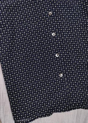 Жіноча блуза з коротким рукавом next синя з квітковим принтом розмір 12 (l)4 фото
