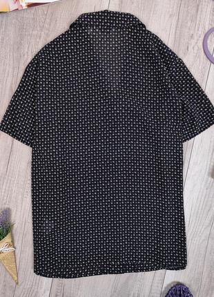 Женская блуза с коротким рукавом next синяя с цветочным принтом размер 12 (l)6 фото