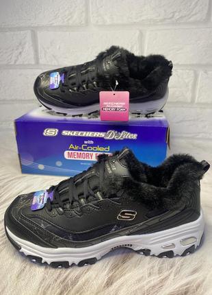 Жіночі, утеплені кросівки *skechers* d'lites 1.0 kw8657