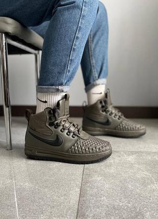 Зимові кросівки на хутрі nike duckboot green