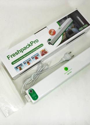Вакууматор freshpack pro вакуумний пакувальник їжі, побутової. колір зелений