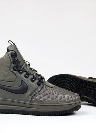 Зимові кросівки nike lunar force 1 duckboot 17 olive / чоловічі високі кросівки зимові nike lunar force 1 duckboot '17 хаки5 фото