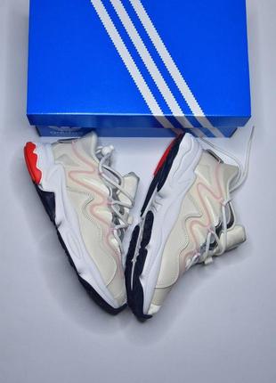 Adidas ozweego plus cloud white core black red size 37 38 39 40 412 фото