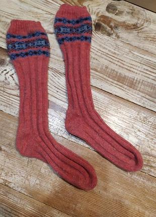 Теплі шкарпетки, заміри на фото — висота та довжина стопи в спокійному та розтягнутому стані