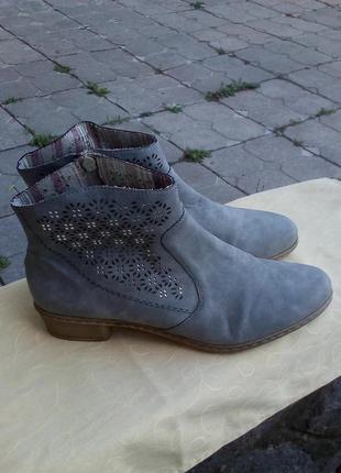 🥾🥾🥾 стильные демисезонные ботинки с перфорацией от rieker, р.42 код b42081 фото
