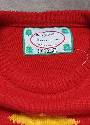 Шикарний новорічний светр. святковий свитер.4 фото