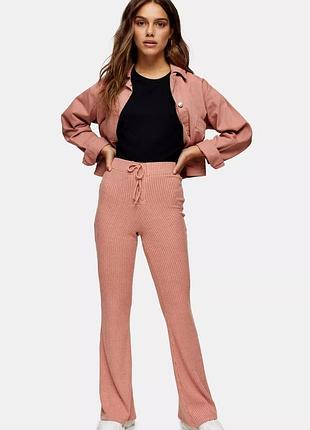 Персикові штани в рубчик topshop