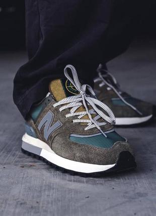 Кроссовки в стиле new balance stone island