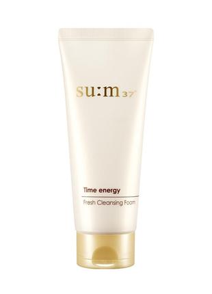 Люксова освіжаюча  пінка для вмивання su:m37 time energy fresh cleansing foam, 100 мл