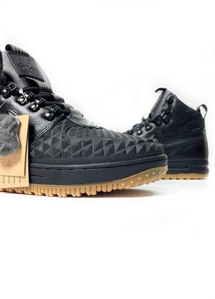 Мужские nike lunar force 1 duckboot (черные с коричневым)