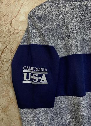 Вінтажний пуловер кофта світшот із застібкою під шиєю san francisco california великий логотип вінтаж 80х made in usa l xl7 фото