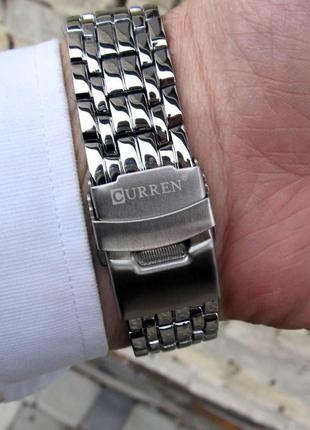 Серебляные мужские наручные часы curren / курен8 фото