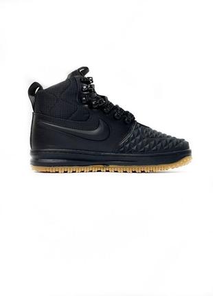 👟nike lunar force 1 duckboot (чорні з коричневим)