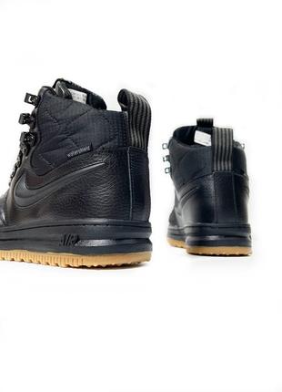 👟nike lunar force 1 duckboot (черные с коричневым)5 фото