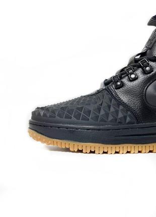 👟nike lunar force 1 duckboot (черные с коричневым)4 фото