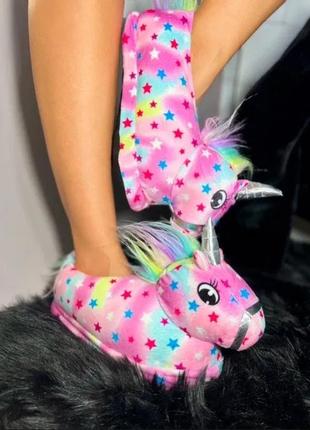 Хатні капці з єдинорогом