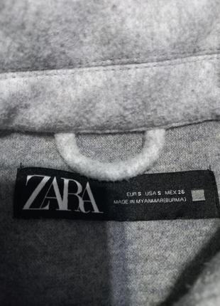 Стильное пальто рубашка zara оверсайз с поясом3 фото