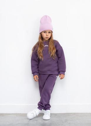 Костюм утепленный на флисе детский hart фиолетовый2 фото
