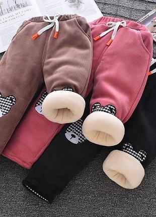 Дитячі теплі вельветові штани на синтепоні