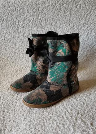 Sugar зимові чоботи камуфляж на зав'язках чоботи зима полегшені текстиль валянки уггі