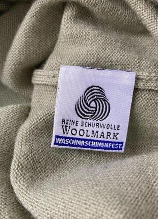 Фисташковый шерстяной джемпер топ от woolmark2 фото