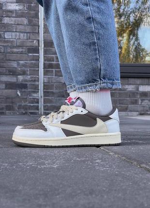 Кросівки jordan 1 retro low og sp travis scott reverse mocha6 фото