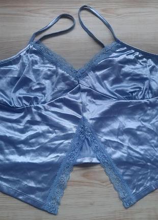 Атласный топ/ майка, пижама  від primark, стрейч, eur 50-52 / uk 22-24
