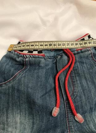 Штани утеплені подвійні на 2 - 3 роки, джинси на зав’язках тачки4 фото