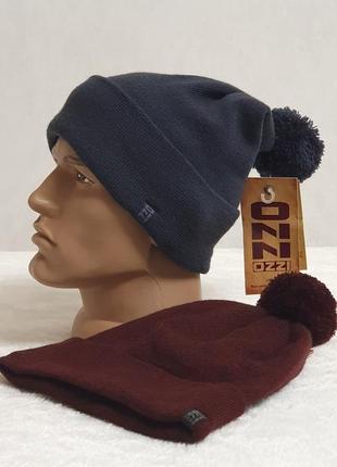 Стильная, удлиненная шапка  ozzi n°84р с бубоном.1 фото