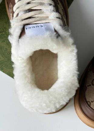 Женские зимние кроссовки кеды в стиле гуччи gucci4 фото