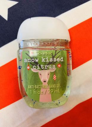 Американский санитайзер snow kissed citrus от bath and body works,гель для рук парфюмом