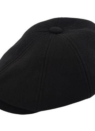 Кепка хулиганка мужская 55, 58, 60 размер пальтовая ткань черный (хм5)8 фото