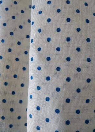 Пододеяльник підковдра полуторный белый в синий горох хлопок ссср 215х143 см 2 штуки